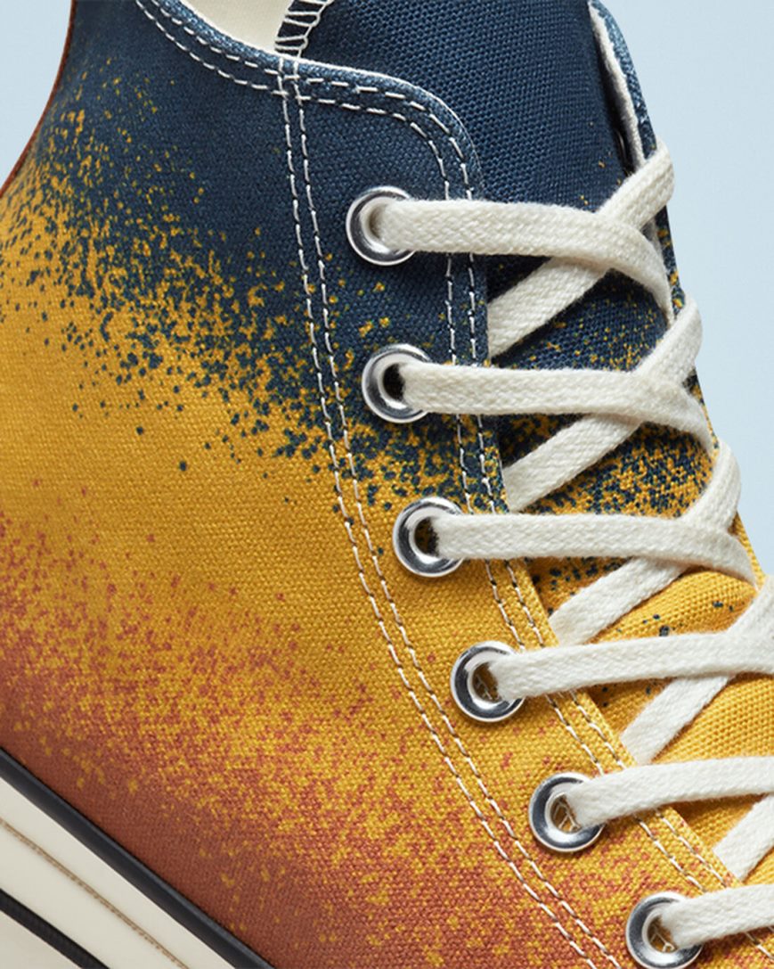 Pánské Boty Vysoké Converse Chuck 70 Scatter Dye Zlaté | CZ XCTD09